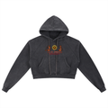 Snow Washed Cropped Hoodie