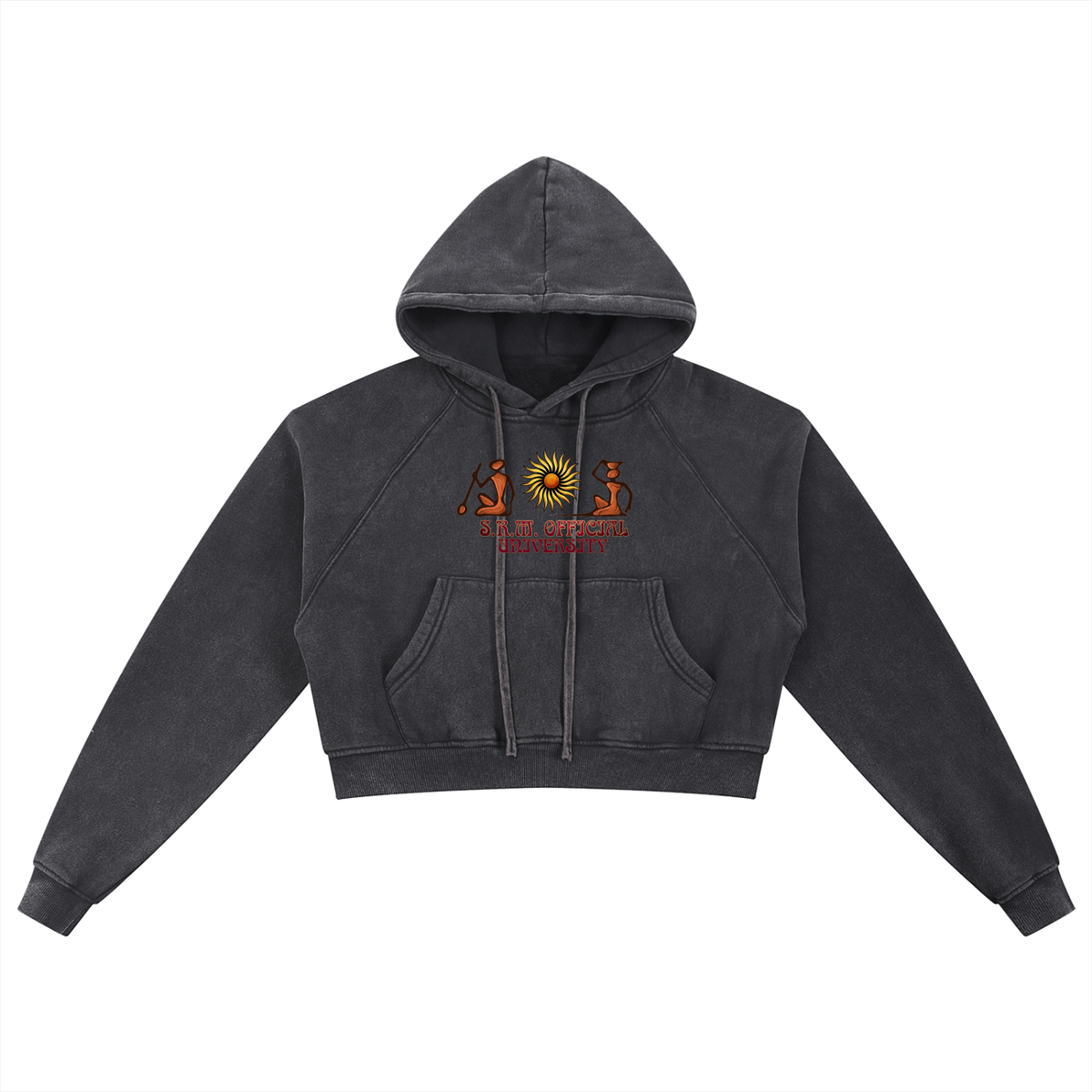 Snow Washed Cropped Hoodie