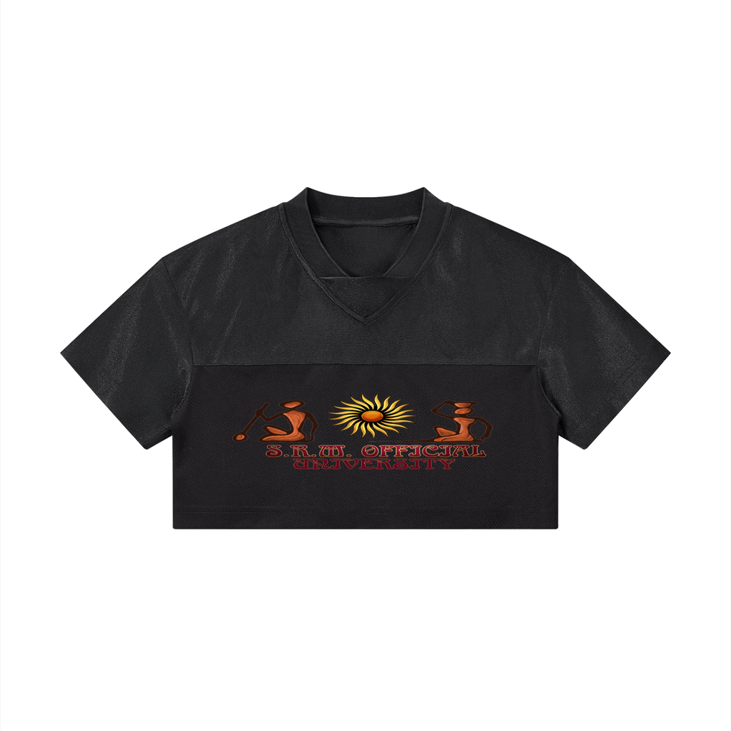 Women’s Cropped Paneled V-Neck Jersey