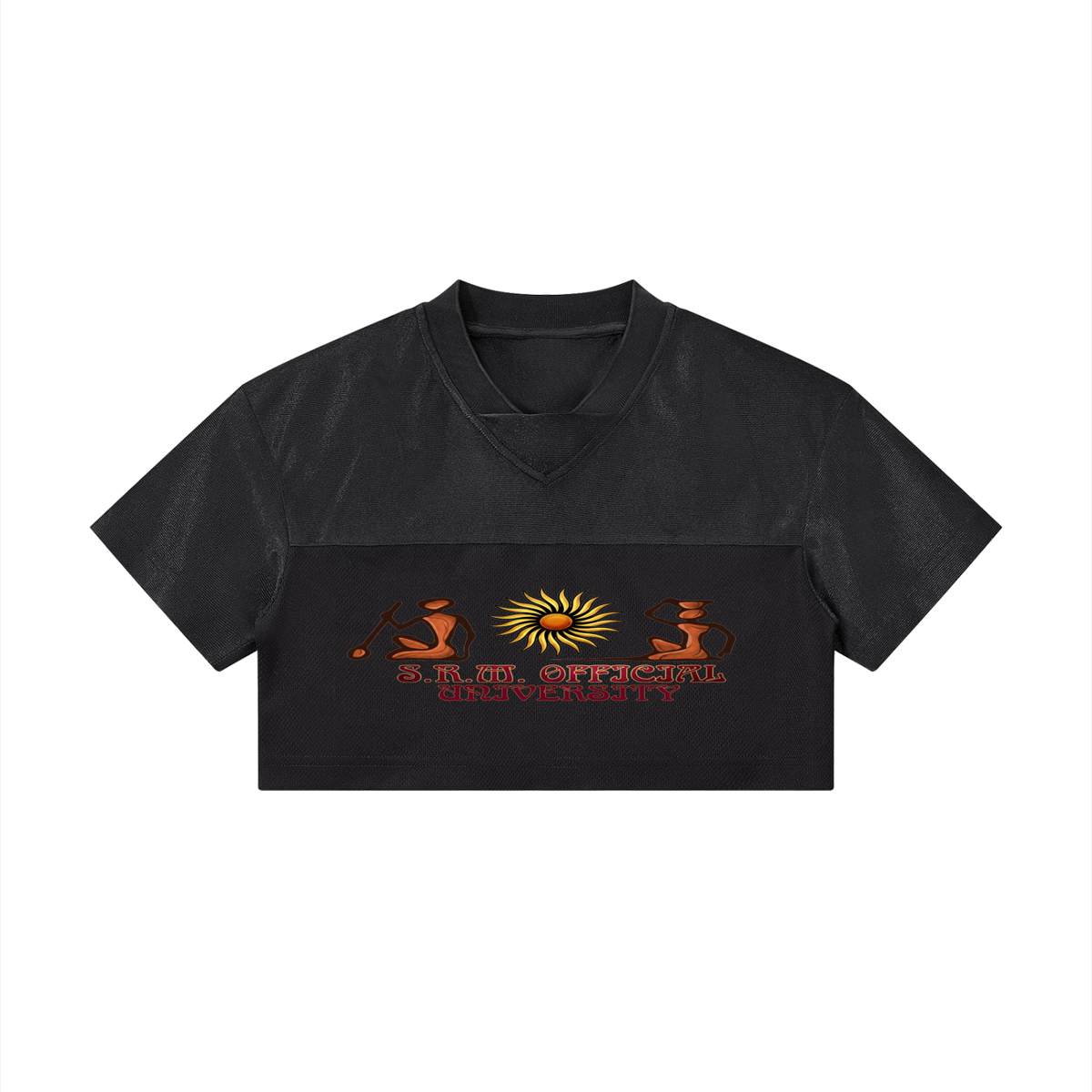 Women’s Cropped Paneled V-Neck Jersey