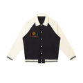 Contrast Raglan Sleeve Baseball Jacket